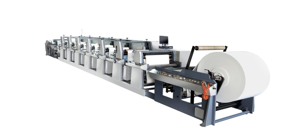 6 رنگ Flexography رنگ کاغذ جام ماشین چاپ با 380V 415V 440V 220V منبع برق