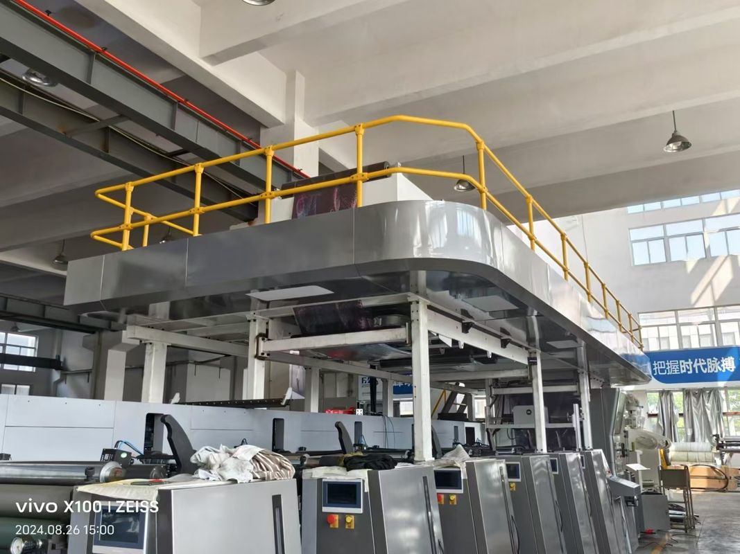 چاپگر اتوماتیک فلیکسوگرافی، سمت جلو 9 رنگ پشت 1 رنگ برچسب فلیکسو چاپگر فلیکسوگرافی چاپگر