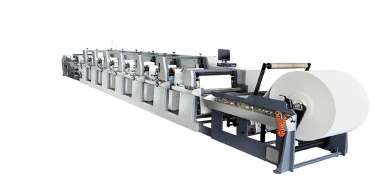 منبع برق 380 ولت 3pH 50Hz فنگمینگ شش رنگ واحد نوع کاغذ ماشین چاپ Flexo
